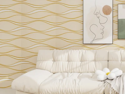 3D Wavy Wall Stickers